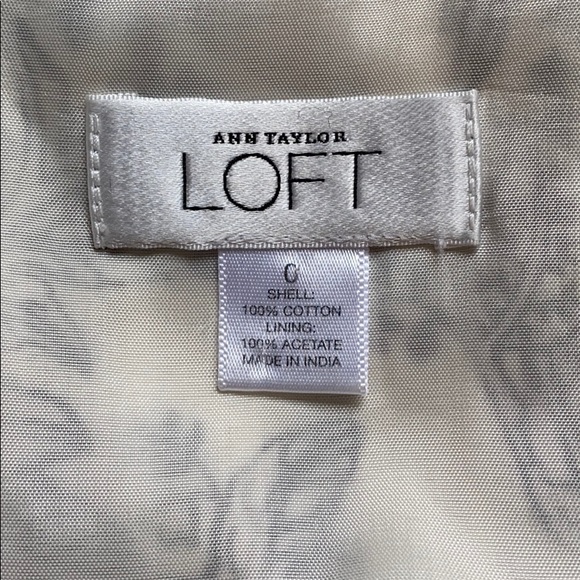 Loft cotton dress a line brown/cream size 0 - Picture 4 of 5